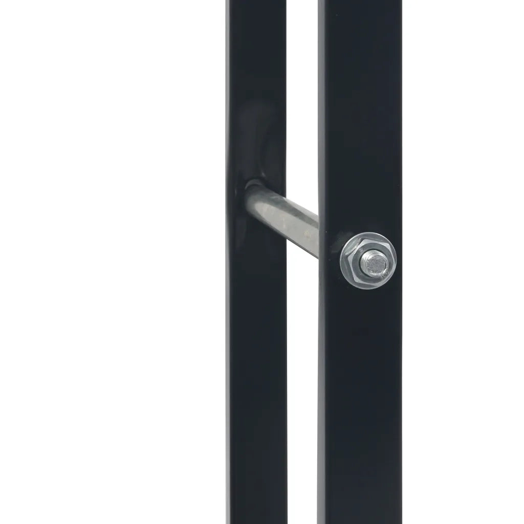 Rastrelliera per Legna da Ardere Nera 80x25x100 cm in Acciaio cod mxl 24769