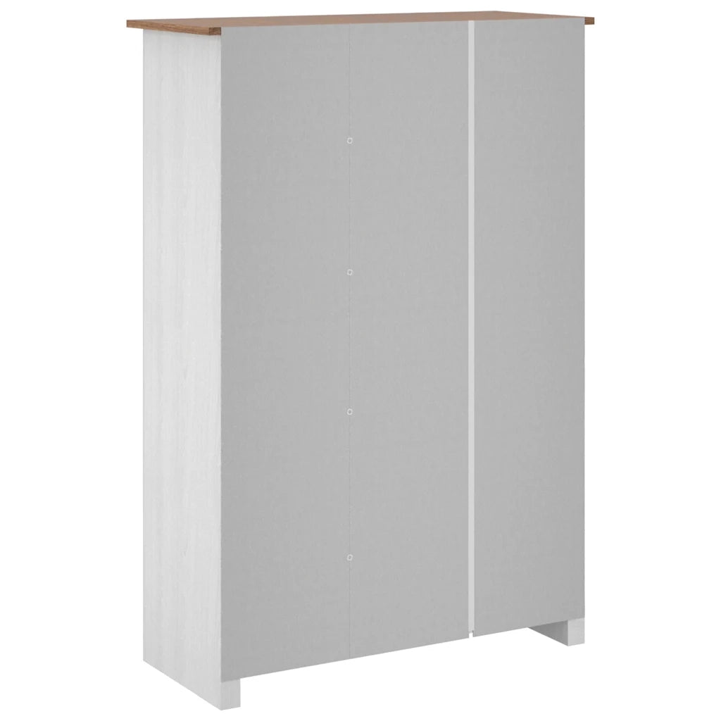 Armadio a 3 Ante Bianco 118x50x171,5cm in Pino Panama Range