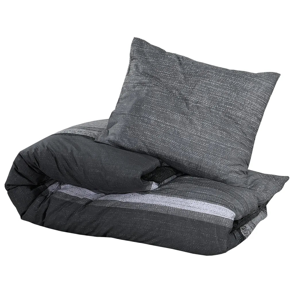 Set Copripiumino Grigio Scuro 225x220 cm in Cotone 136490
