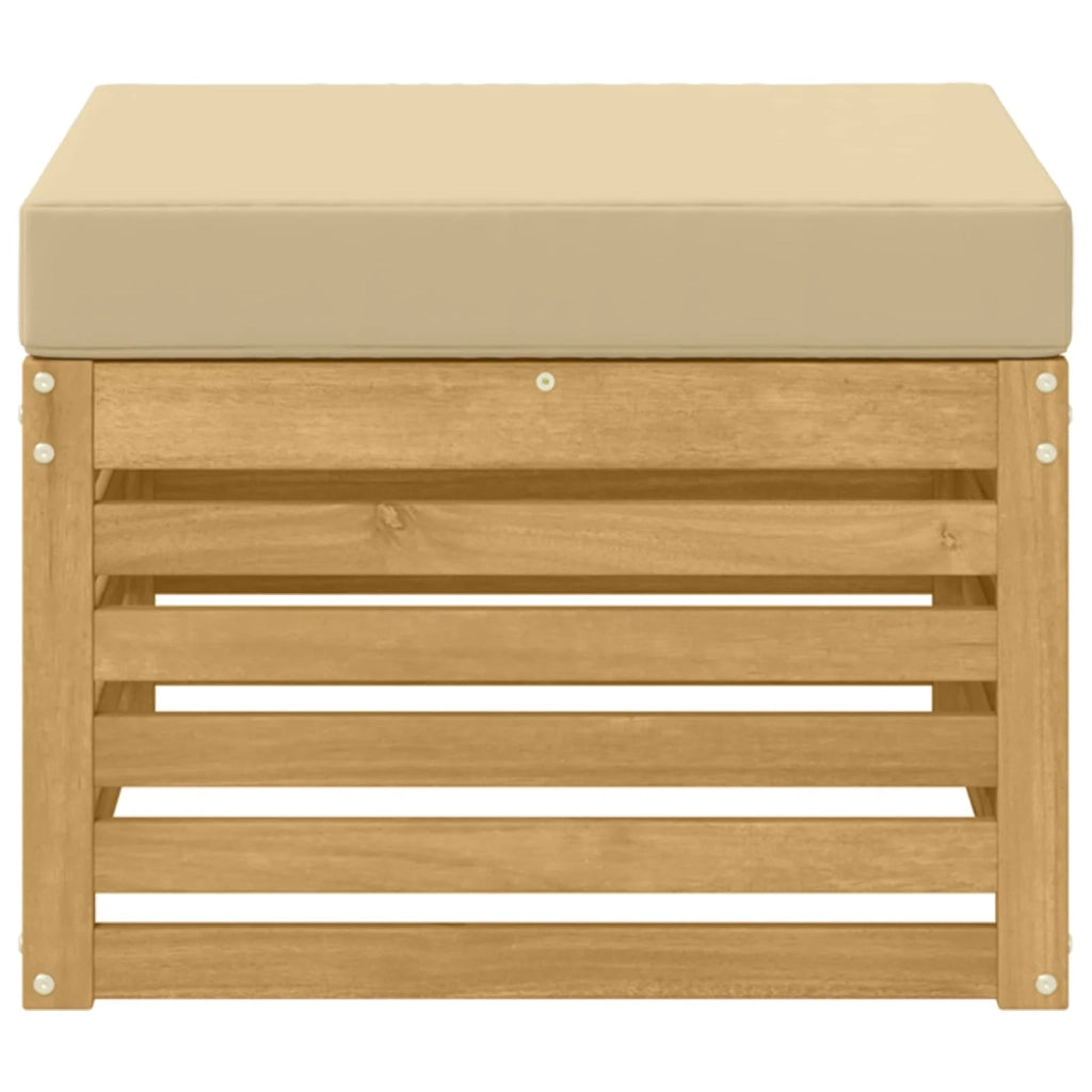 Poggiapiedi da Esterno Legno di Acacia Massello Bianco CFW7764234