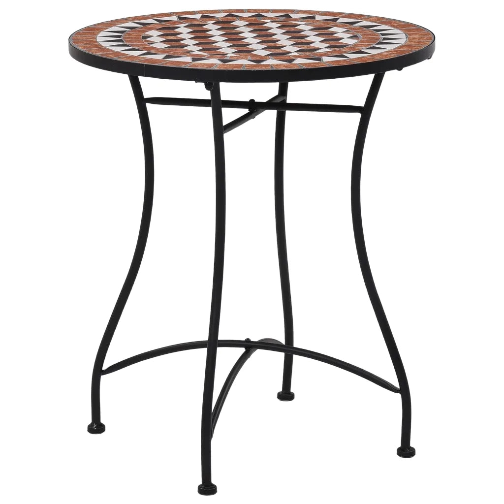 Set Bistr¨° 3 pz | Set Salotto da Giardino con Mosaico in Ceramica Terracotta