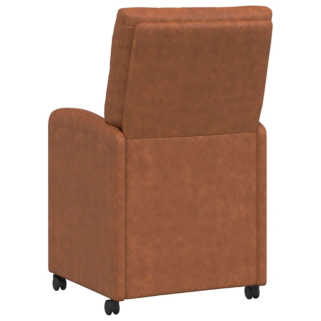 Sedie da Pranzo con Ruote 2 pcs Marrone 58 x 67 x 97 cm