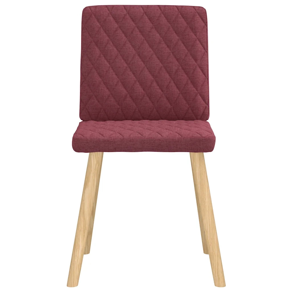 Sedie da Pranzo 4 pz Rosso Vino in Tessuto 3315224