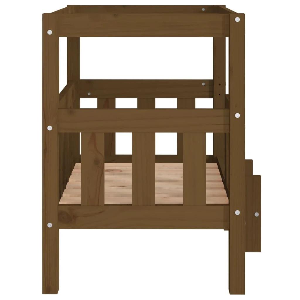 Divano letto per cani comodo 65,5 x 43 x 70 cm in legno massello di pino marrone 02_0042753