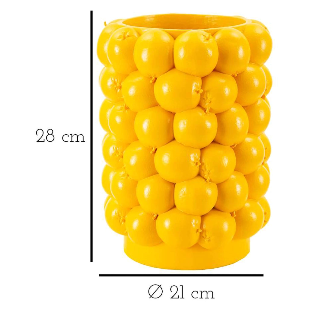 Bardo, Vaso Disegni con Limoni, Giallo