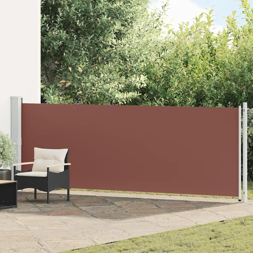 Tenda Laterale Retrattile per Patio-Tenda parasole per balcone 140x600 cm Marrone
