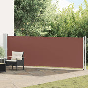 Tenda Laterale Retrattile per Patio-Tenda parasole per balcone 140x600 cm Marrone