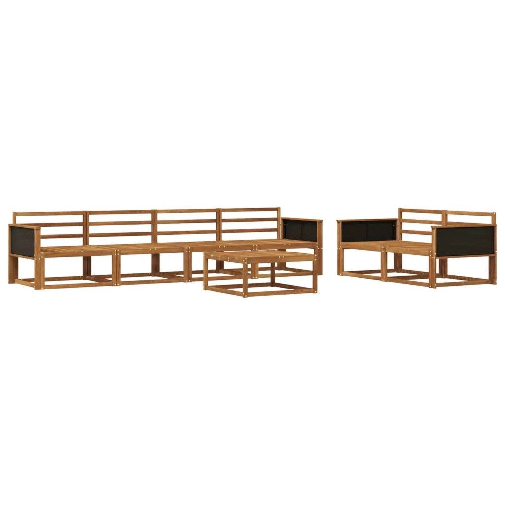 Set di divani da esterno 7 pcs Naturale