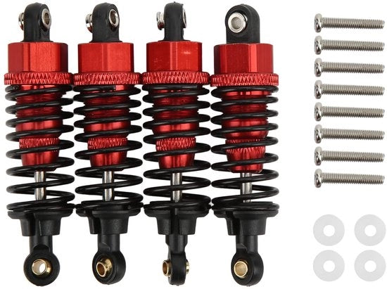 Kit di ammortizzazione in alluminio - Set da 4 - Leggero - Duraturo - Resistente alla corrosione - Installazione rapida - Migliorata stabilità - Demper RC