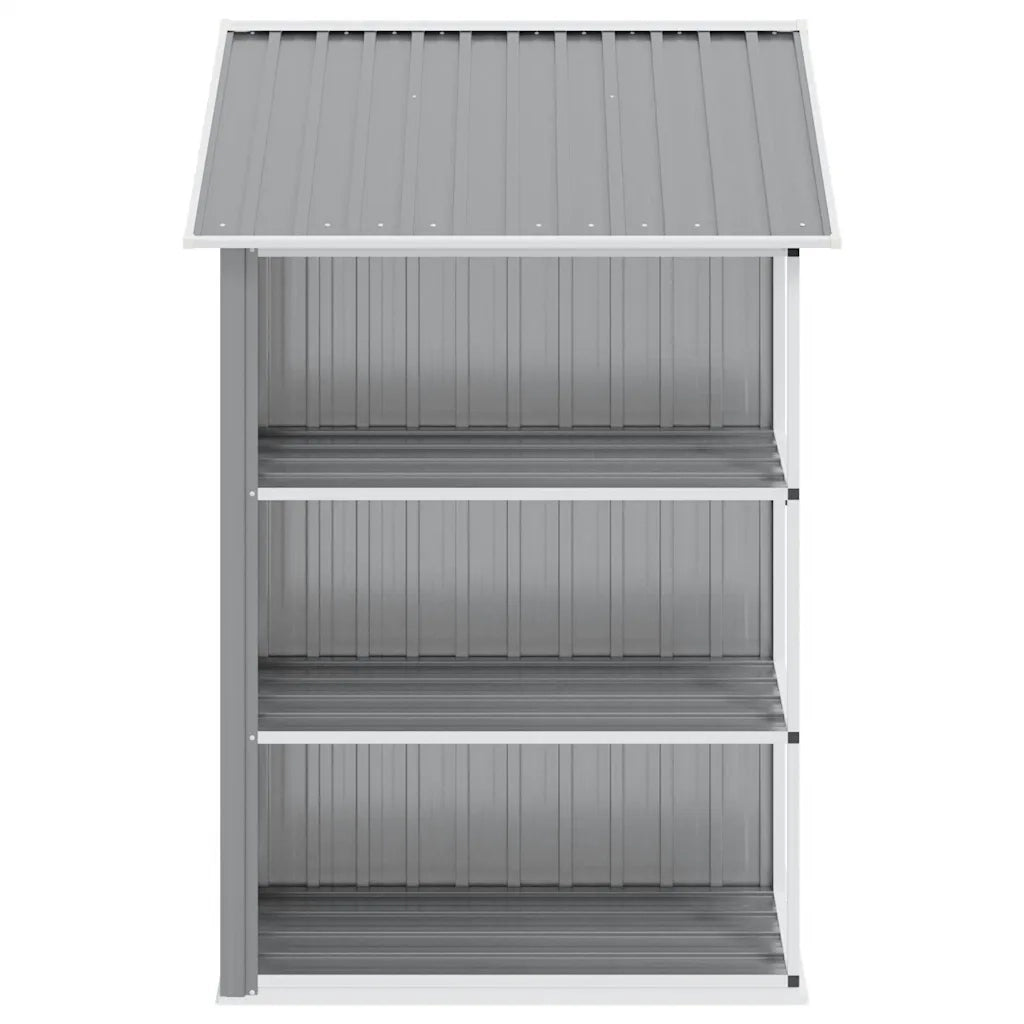 Capanno da Giardino con Scaffali Grigio 205x130x183 cm in Ferro 47103