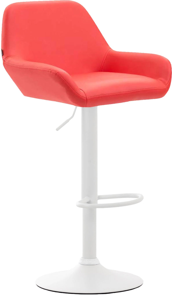 Set 2 Sgabelli Bar Braga In Similpelle rosso,bianco
