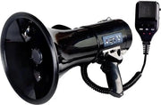 Megafono portatile - Megafono con sirena - 50W - Nero - Microfono rimovibile