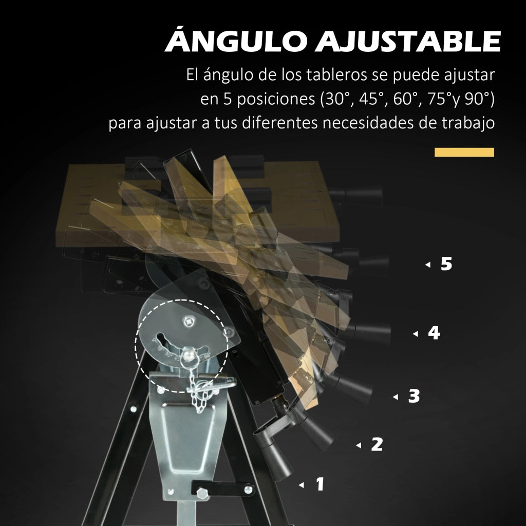 Banco da Lavoro Regolabile in Altezza ¨C Minimal ¨C Grigio 120x60x80 cm