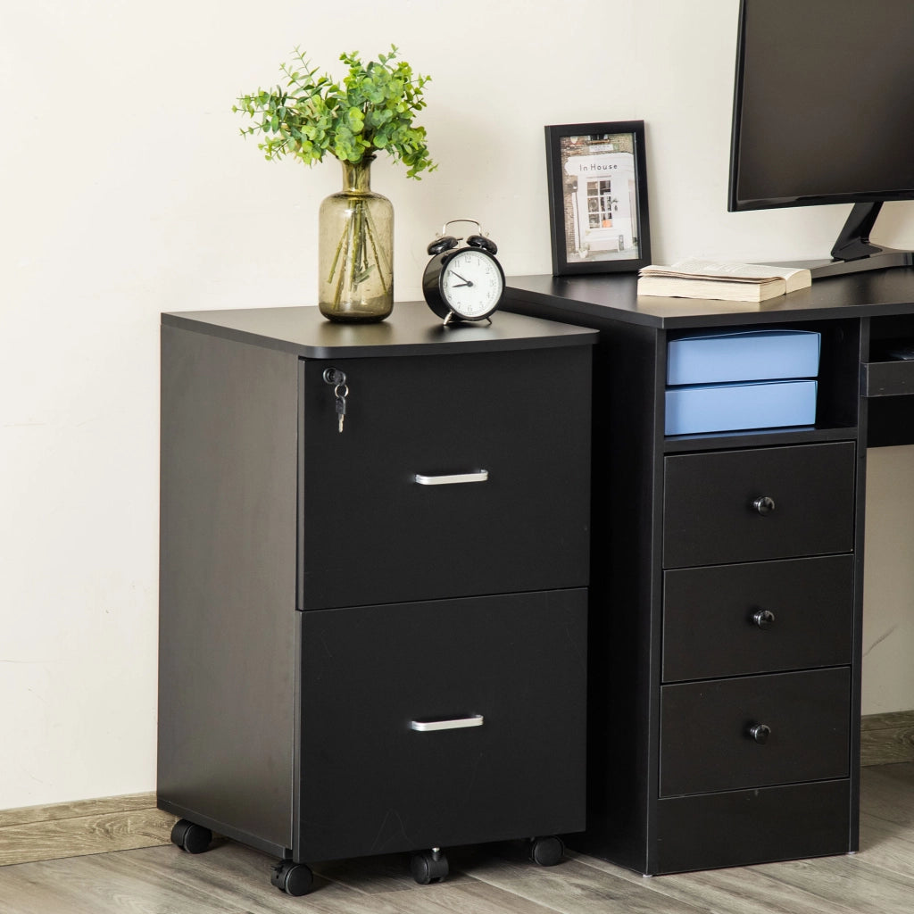 Scrivania con Cassetti ¨C zephmum ¨C Nero 43x45x72 cm