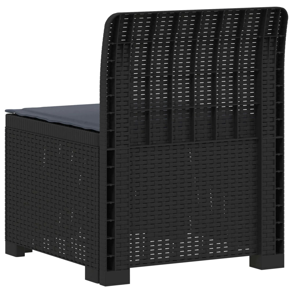 Divano da esterno-Divano da Giardino a 1 Posto con Cuscino Aspetto Rattan PP 436641