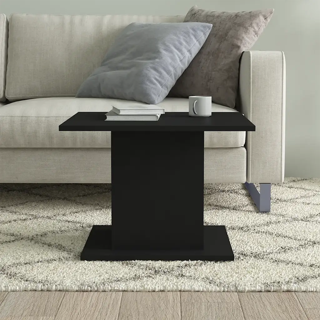 Tavolino da salotto | Tavolino da caff¨¨ | Tavolino da Soggiorno Nero 55,5x55,5x40 cm in Truciolato