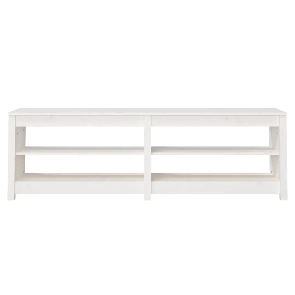 Scarpiera Bianca 160x36,5x50 cm in Legno Massello di Pino cod mxl 50143