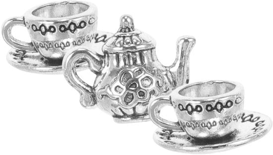 Set di Miniature - Tazza da Tè Miniatura - Miniatura di Moka - Decorazione per Bambola - Materiale Metallico - Alta Qualità di Finizione - Servizio da Tè Miniaturo
