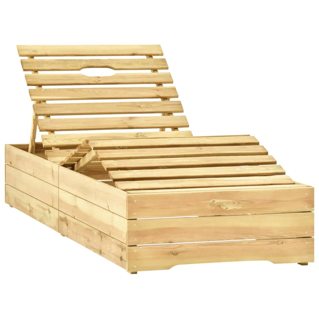 Lettino prendisole sedia a sdraio lettino prendisole letto da giardino mobili da esterno per patio 198 cm con tavolo e cuscino pino impregnato 02_0012687