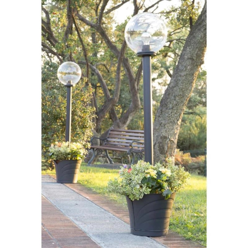 VASO 'TULIPANO' IN SET cm 34,5 x 19 x h 30 Lt. 5 - grigio  - BAMA
