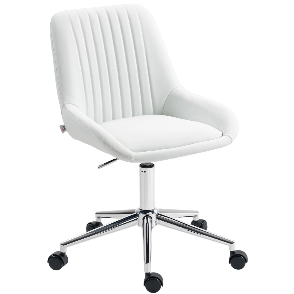 Sedia da ufficio senza braccioli ¨C Xylo ¨C Bianca, altezza regolabile, 52x58x80-90cm