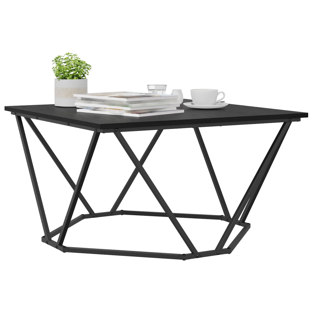 Tavolino da caffÃ¨ Nero Rovere 80x80x45 cm Legno ingegnerizzato