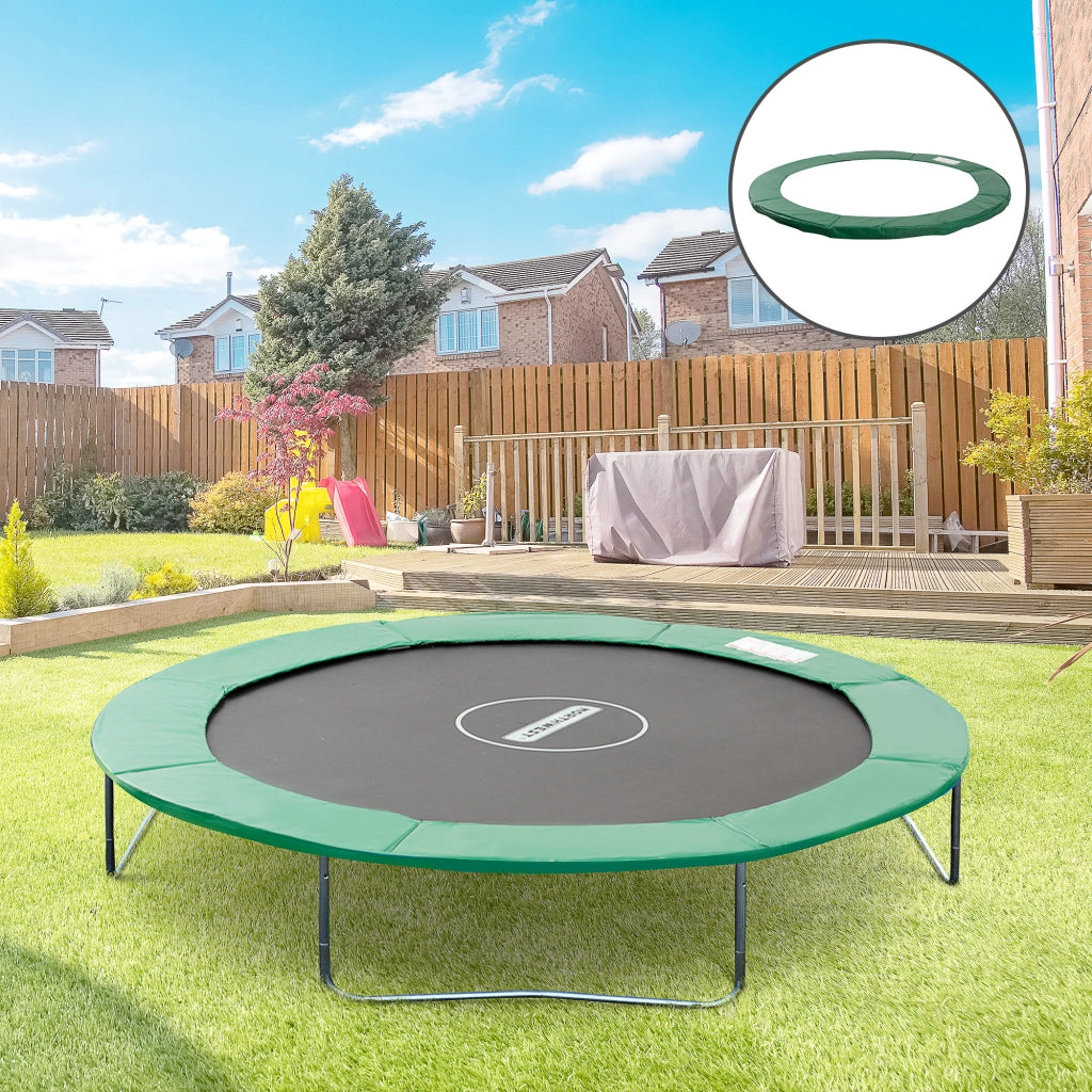 Copertura per Trampolino con Rete di Sicurezza e Scala ¨C Zephmum ¨C Verde ? 244cm