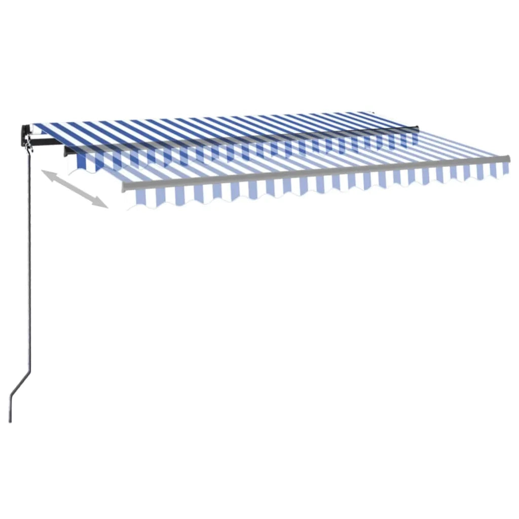 Tenda da Sole Retrattile Automatica 400x350 cm Blu e Bianca cod mxl 60736