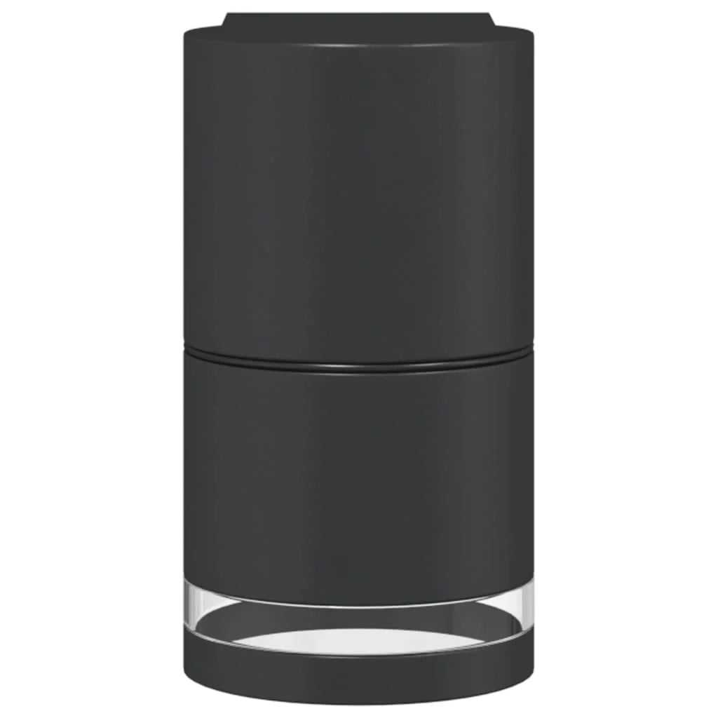 Set di 2 eleganti applique da giardino per esterni 7,5 x 10,5 x 13,5 cm in alluminio nero 02_0056625