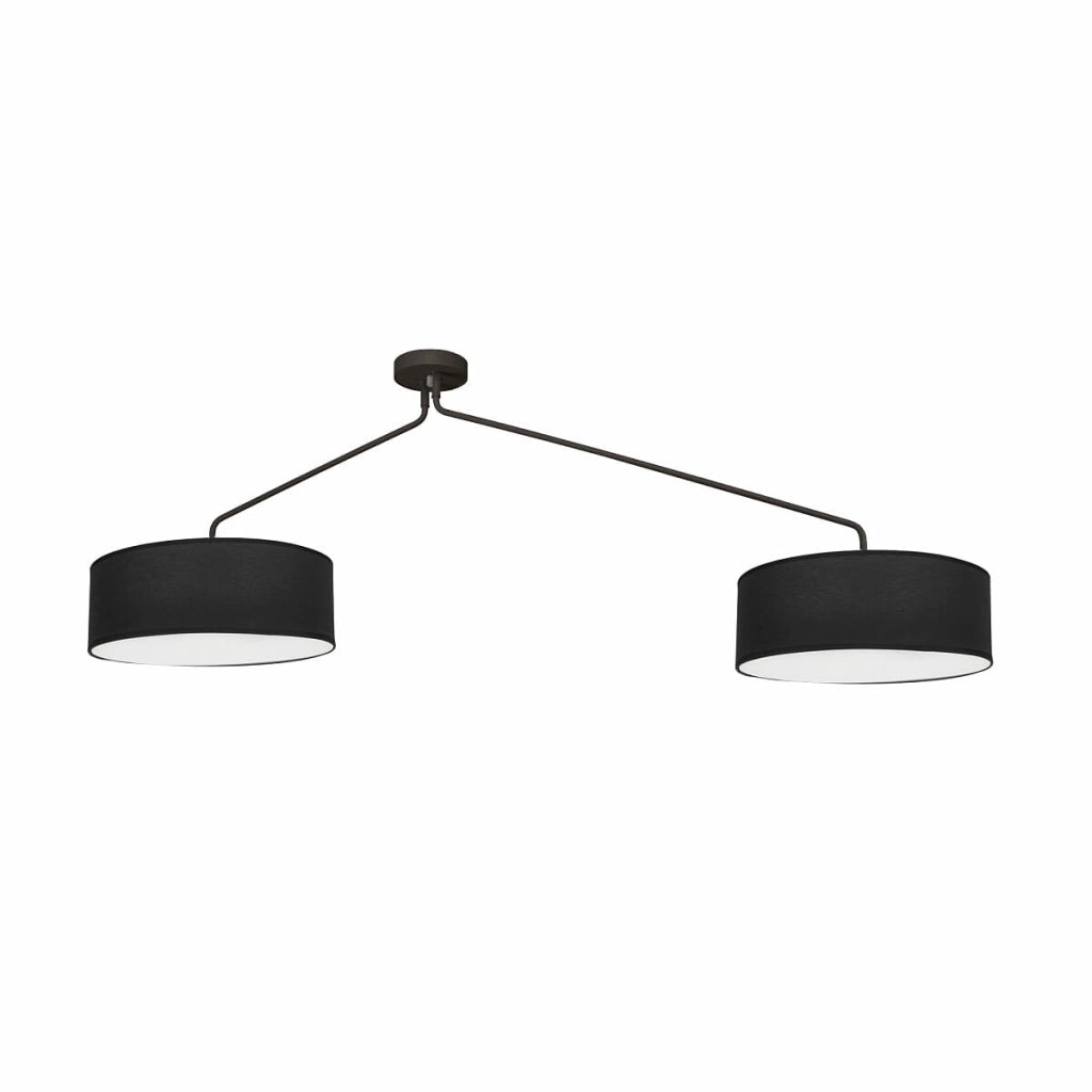 Lampadario Nowodvorski Falcon nero 6xE27 tessuto LED