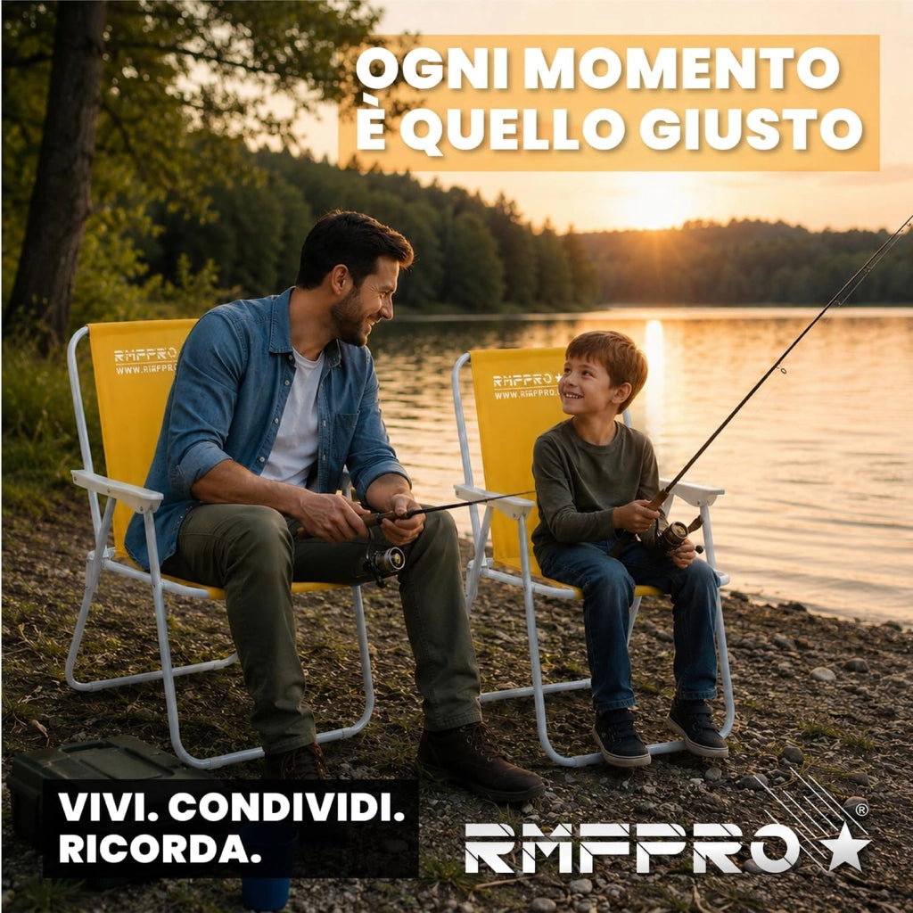 RMF PRO SEDIA PIEGHEVOLE DA SPIAGGIA GIALLA