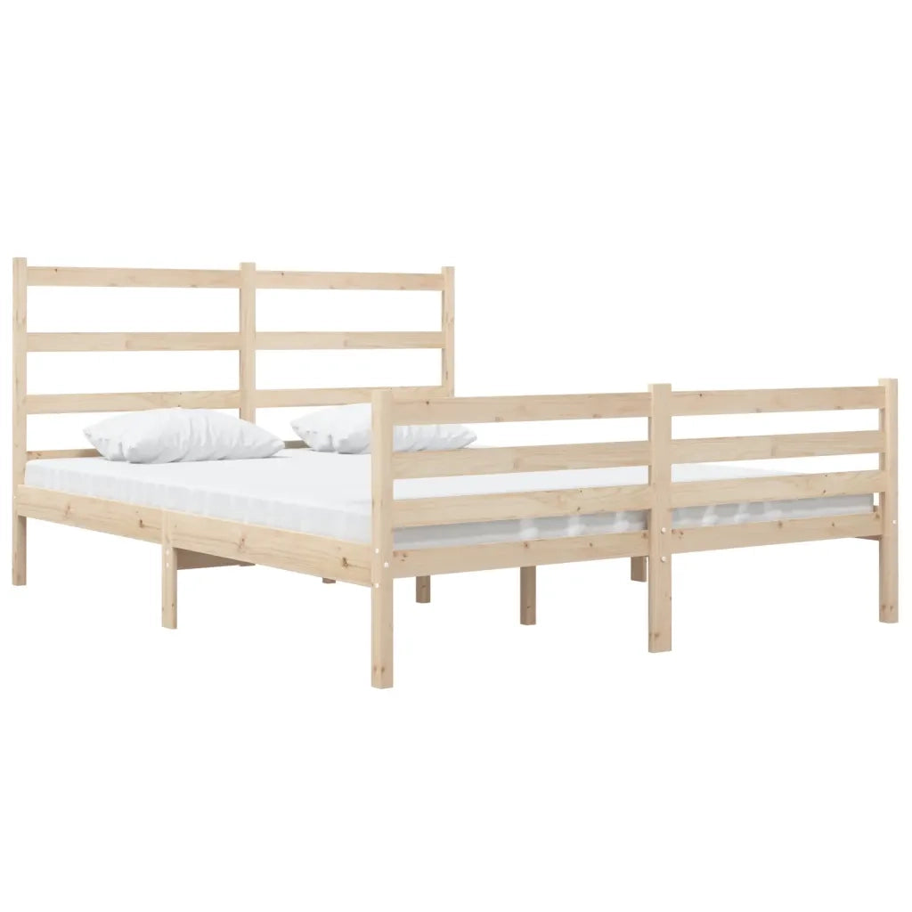 Giroletto-Struttura Letto in Legno Massello di Pino 120x190cm Small Double 577866