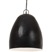 Lampada a Sospensione Industriale 25 W Nera Rotonda 42 cm E27 cod mxl 67443