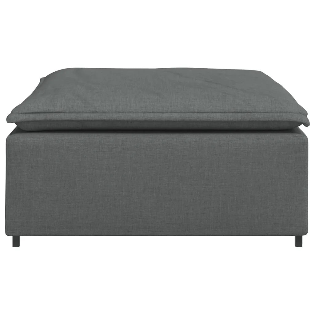 Divano Modulare Poggiapiedi Modulo Grigio Scuro 100x100x48 cm 4104478