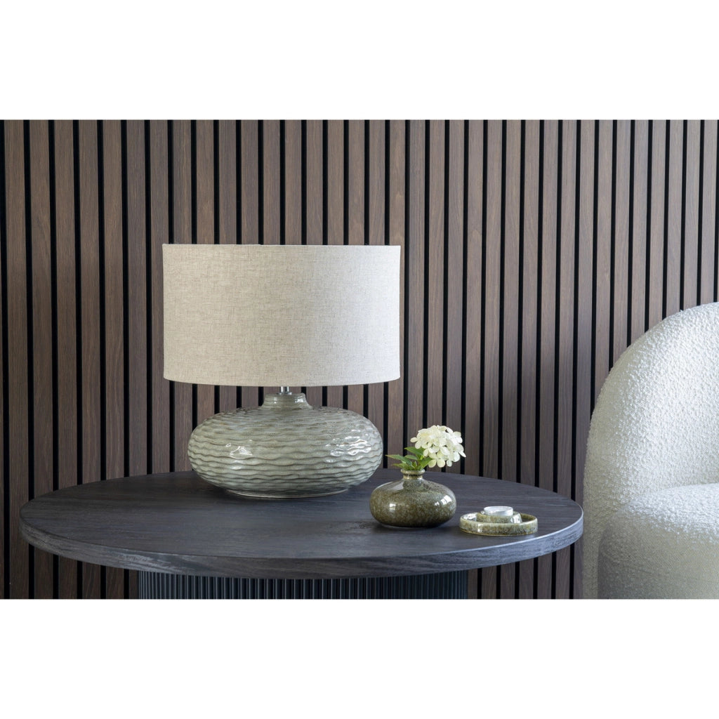 Lampada da Tavolo Oldham, Verde, Ceramica, 36x36x36 cm