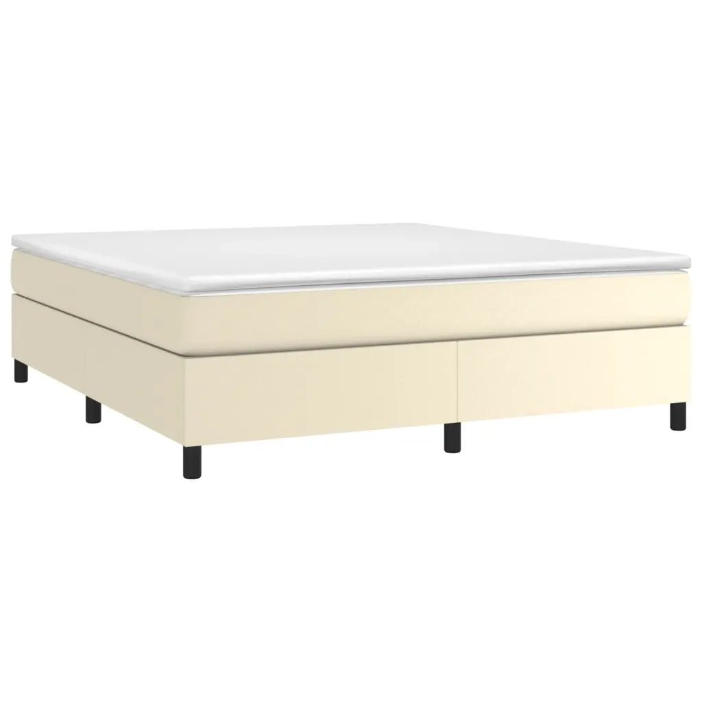 Giroletto a Molle con Materasso Crema 160x200 cm in Similpelle 3144616