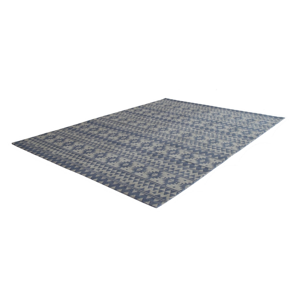 Tappeto In/Outdoor Sunny 210 Celeste con Motivo Etnico