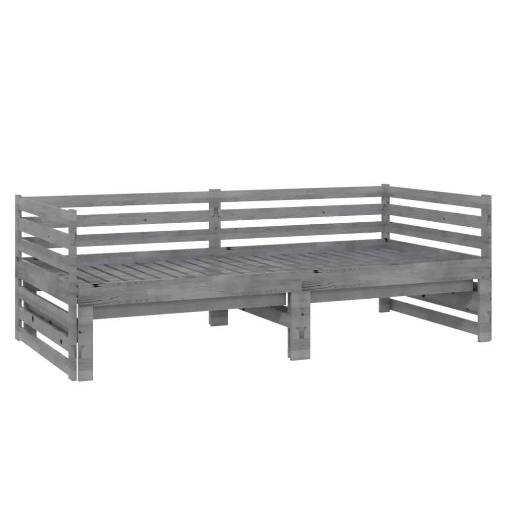 Dormeuse Estraibile Grigia in Massello di Pino 2x(90x200) cm 806967