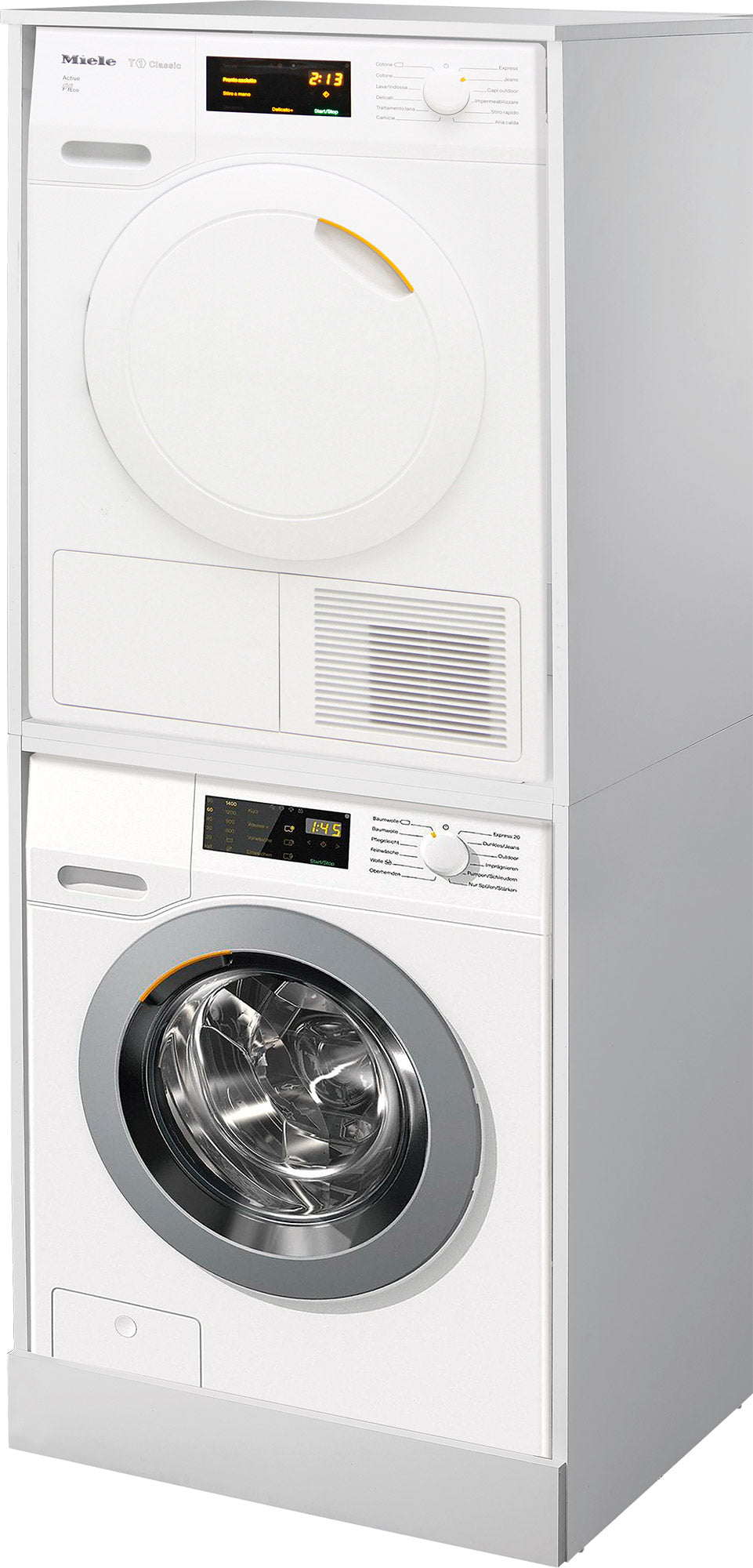 Mobile Coprilavatrice e Asciugatrice a Colonna 179x70,3x60,6 cm in Nobilitato Bianco