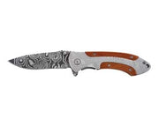 COLTELLO PIEGHEVOLE LAMA IN ACCIAIO INCISA  lama cm.20  26376    AUSONIA