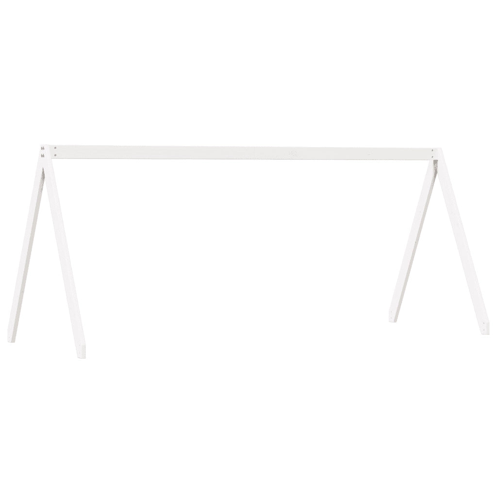 Letto a Castello con Tetto Bianco 90x200 cm in Legno di Pino 3282080