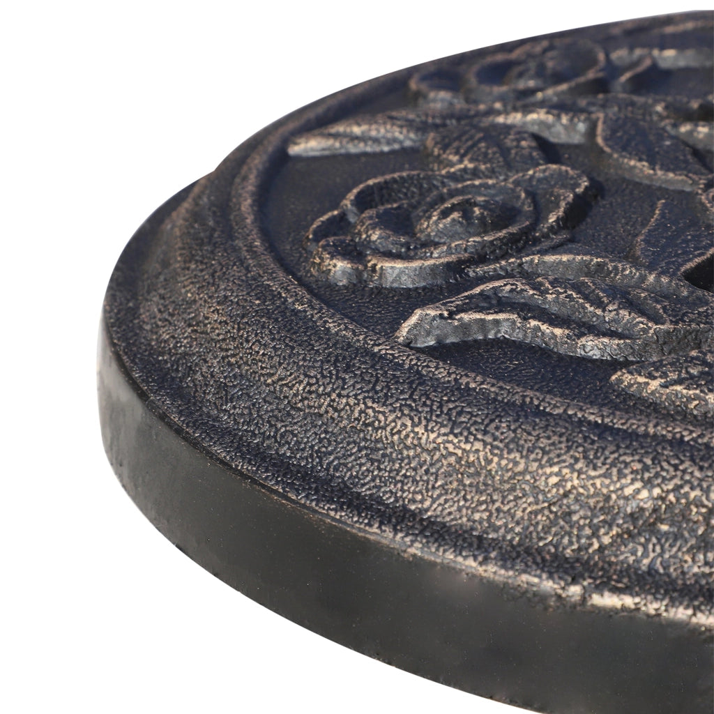 Base per Ombrellone da Giardino Ø45 cm 9 Kg in Resina con Finiture in Bronzo