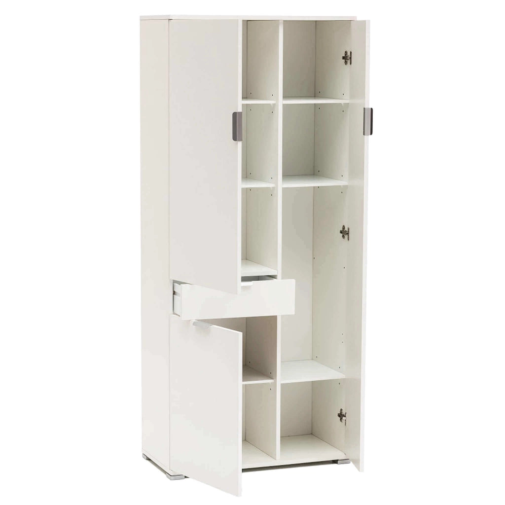 ARMADIO CON 3 ANTE E 1 CASSETTO BIANCO 75 X 38 X H174 CM