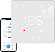 Termostato per riscaldamento a pavimento acqua 3A Termostato Wi-Fi intelligente digitale - compatibile con Alexa Google Home - bianco