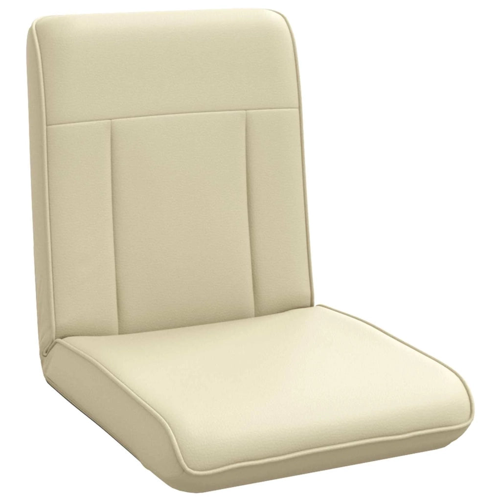 Sedia da Pavimento Crema 50 x 73 x 60 cm Pelle Sintetica 42028159
