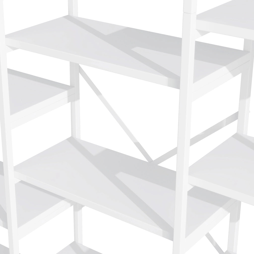 Libreria Scaffale con Ripiani ¨C MINIMAL ¨C Bianco, Metallo e MDF, 160x30x180