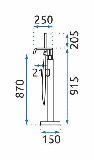 Rubinetto Da Vasca Rea Carat Gold Brush