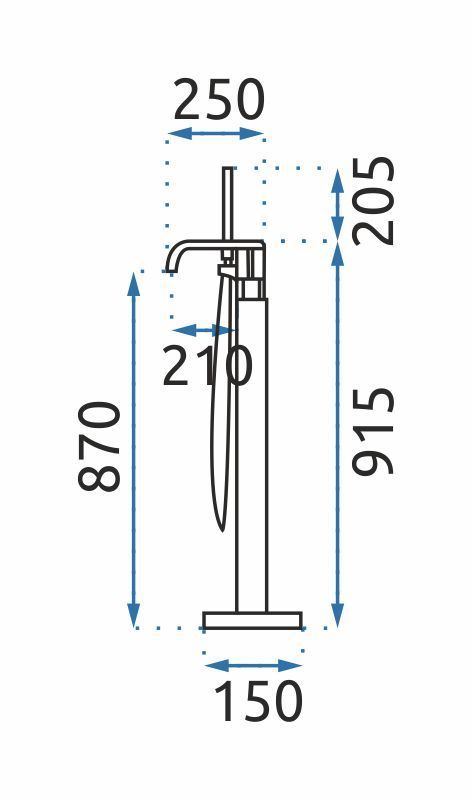 Rubinetto Da Vasca Rea Carat Gold Brush