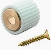 SC REGGIPIANO OTTONE C/GOMMA E VITE BIANCO 8 PZ- 1,0 pz