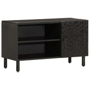 Mobile TV multimediale mensola TV credenza TV sala da pranzo soggiorno camera da letto 80 x 31 x 46 cm legno massello di mango nero 02_0026232